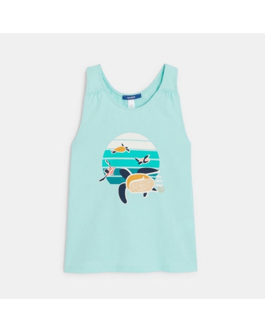 Débardeur à motif bleu fille