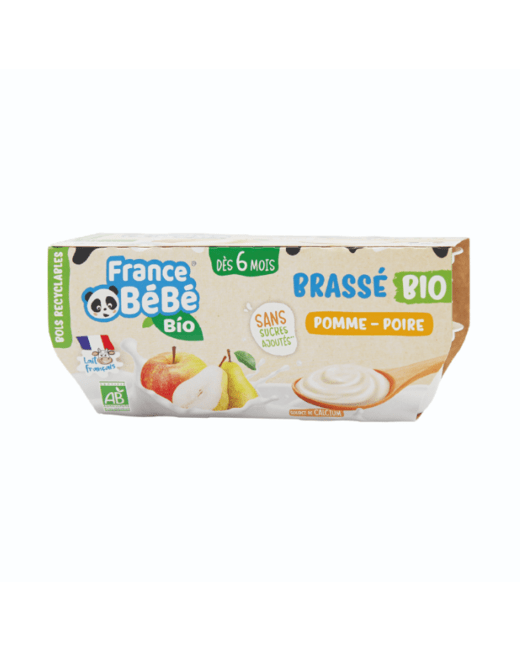 Brassé Pomme Poire sans sucres ajoutés - 4x100g - A partir de 6 mois