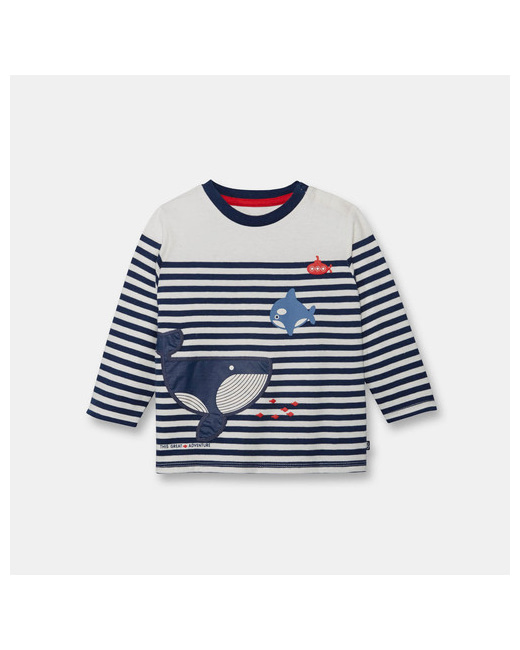 T-shirt rayé à motif marin