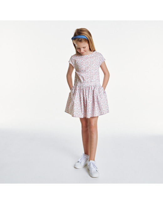 Robe imprimé fleurs et coeurs fille