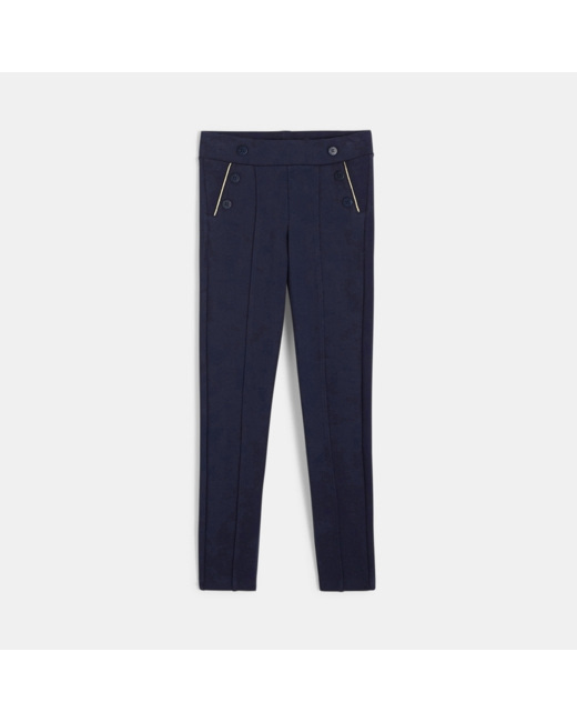 Jeggings unis bleu fille