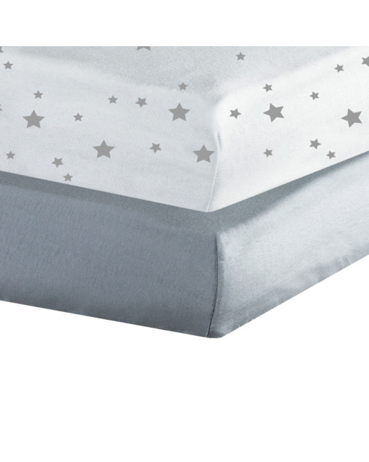 Lot de 2 draps-housse jersey