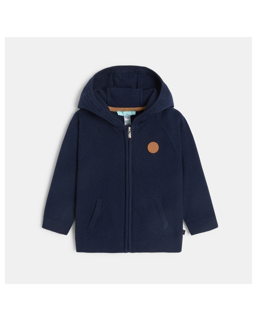 Gilet zippé maille à capuche