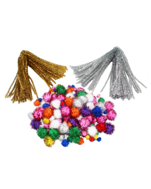 Maxi Pack Chenilles & Pompons - Glitter