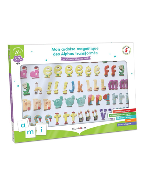 Jeu éducatif Mon ardoise magnétique des Alphas transformés