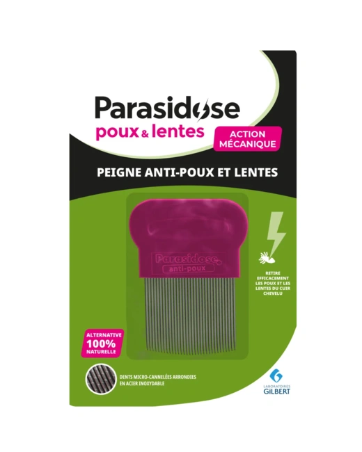Peigne Anti-Poux dents cannelées Parasidose