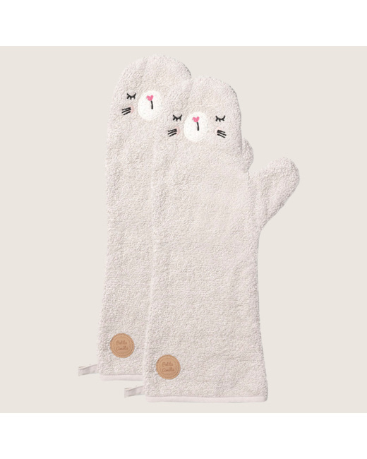 Lot de 2 gants de toilette lapin Lapi