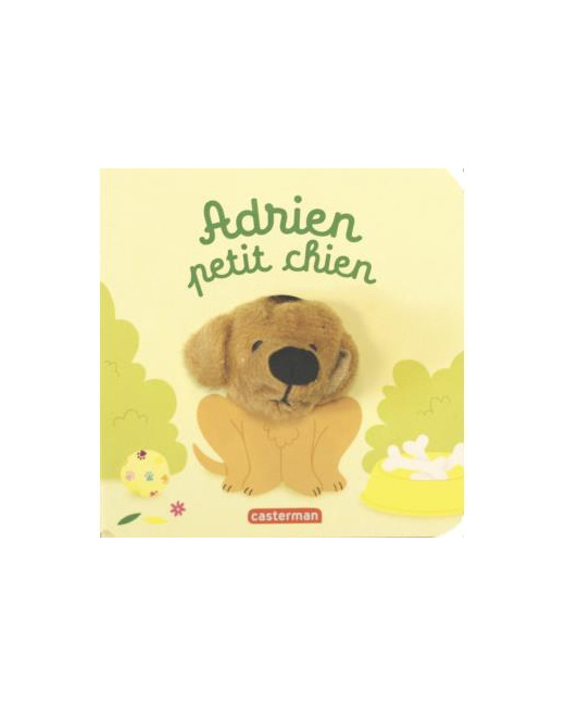 Livre marionnette Adrien, petit chien