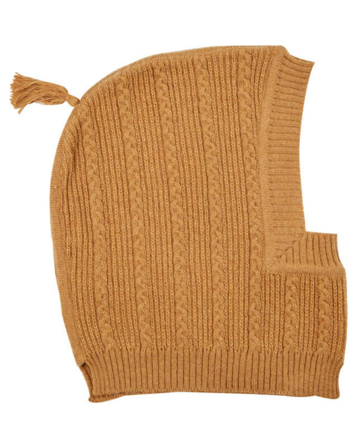 Cagoule torsade Caramel
