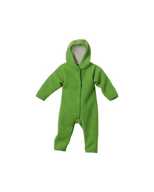 Combinaison à capuche en pure laine bouillie