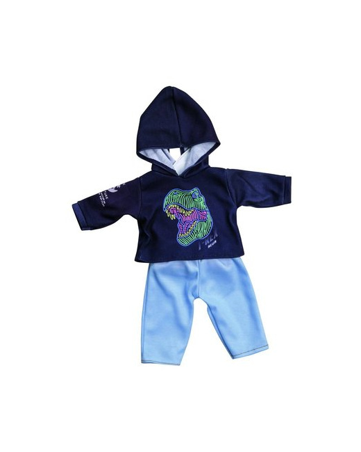 Ensemble pour poupée 38 cm - Sweat dinosaure et legging One World One Future