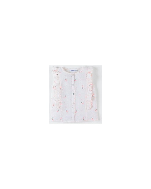 Blouse sans manches à imprimé fleuri