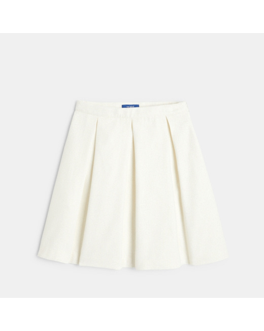 Jupe plissée pailletée beige fille