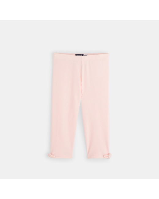 Leggings courts rose fille