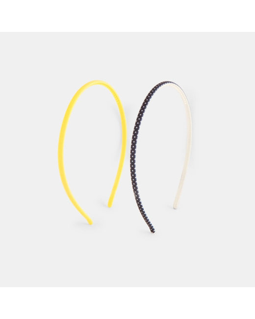 Serre-tête (lot de 2) jaune fille