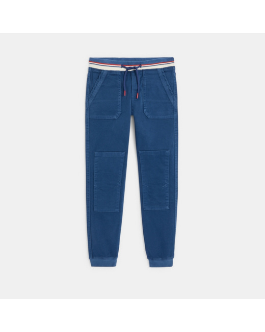 Jogpant en toile bleu garçon
