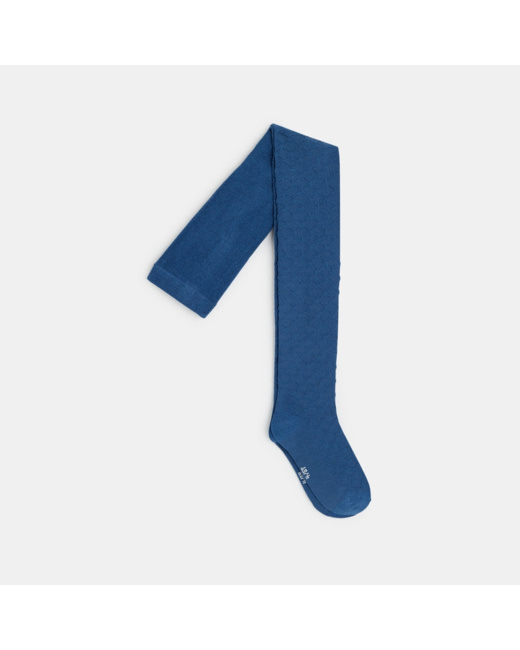 Collant en tricot fantaisie bleus fille