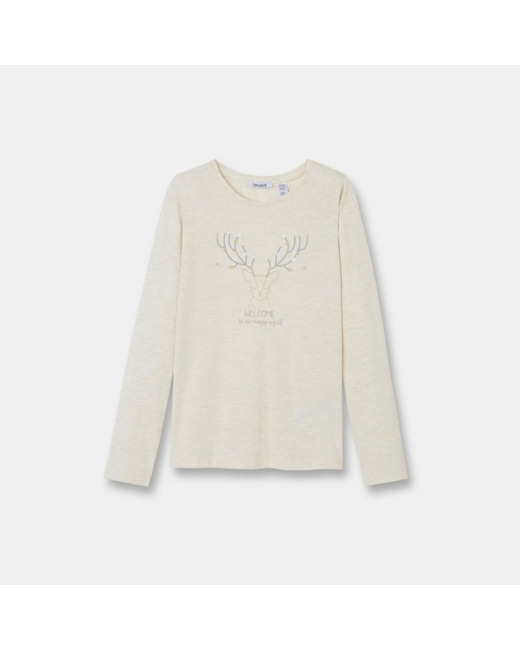 T-shirt irisé beige fille