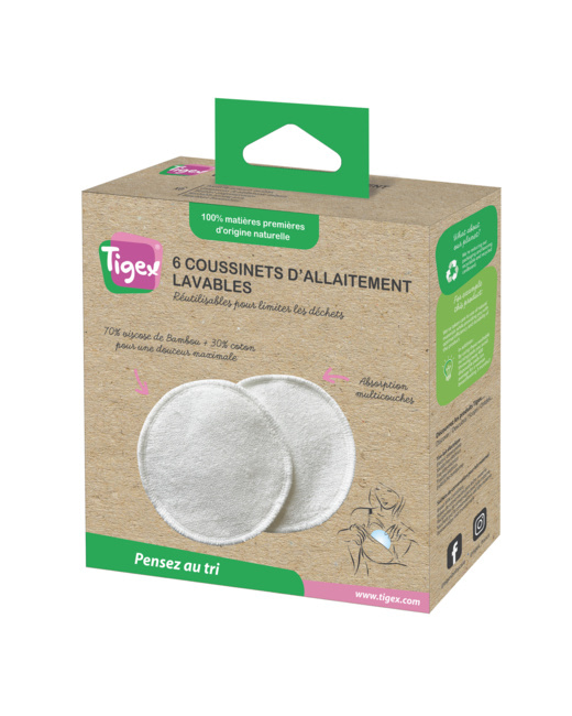 6 Coussinets allaitement lavables éco-conçus