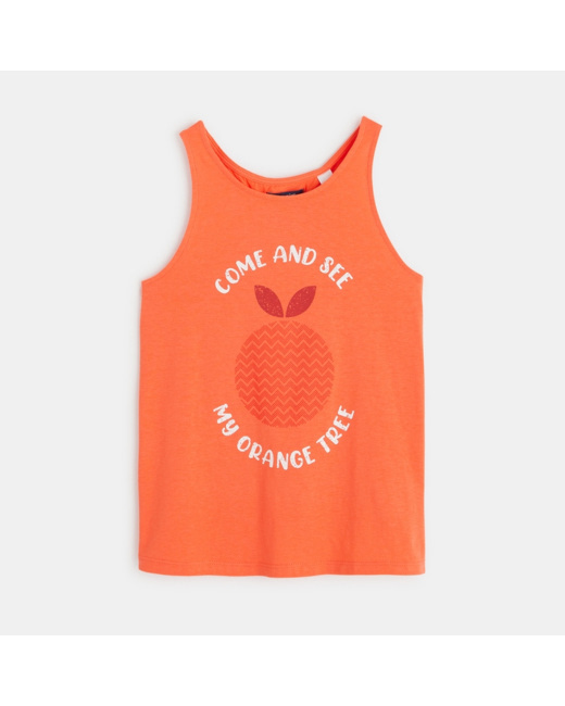 Débardeur à dos nageur orange fille