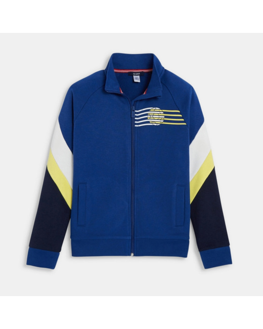 Sweat zippé bleu garçon