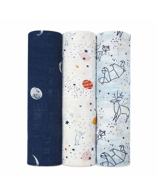 Lot de 3 maxi-langes silky soft Stargaze