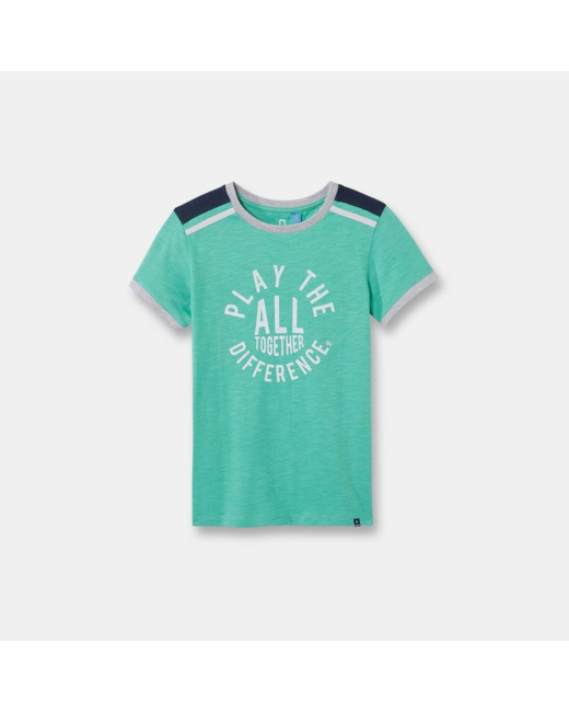 T-shirt à message vert garçon