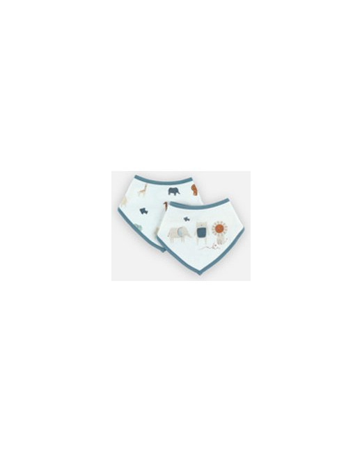 Set de 2 bavoirs bandana en coton