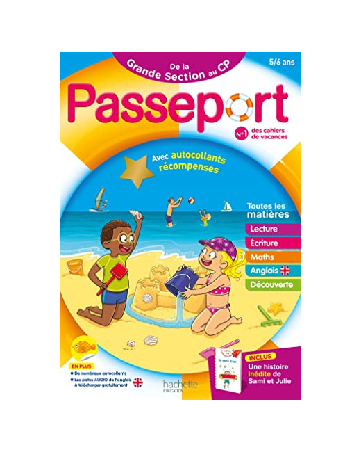 Passeport - De la Grande Section au CP 5/6 ans - Cahier de vacances 2023