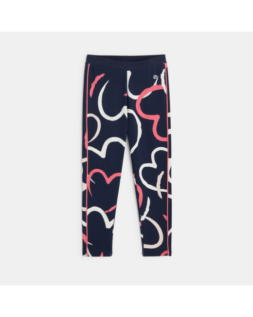 Leggings fantaisie imprimés bleu fille