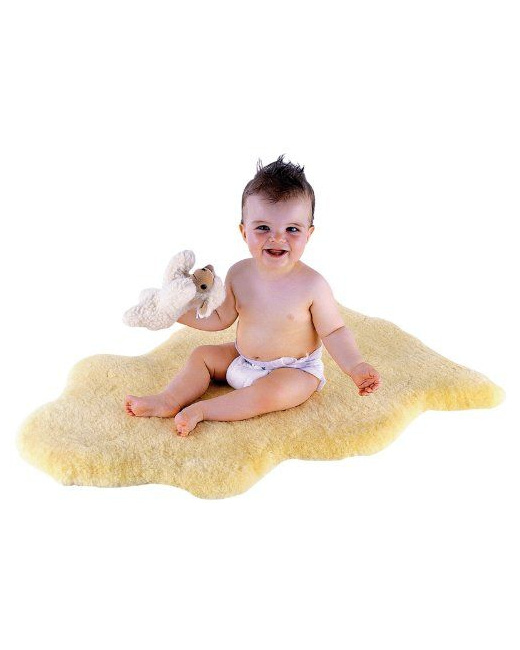 Couverture pour bébé en laine d'agneau vert - Couleur Bonheur