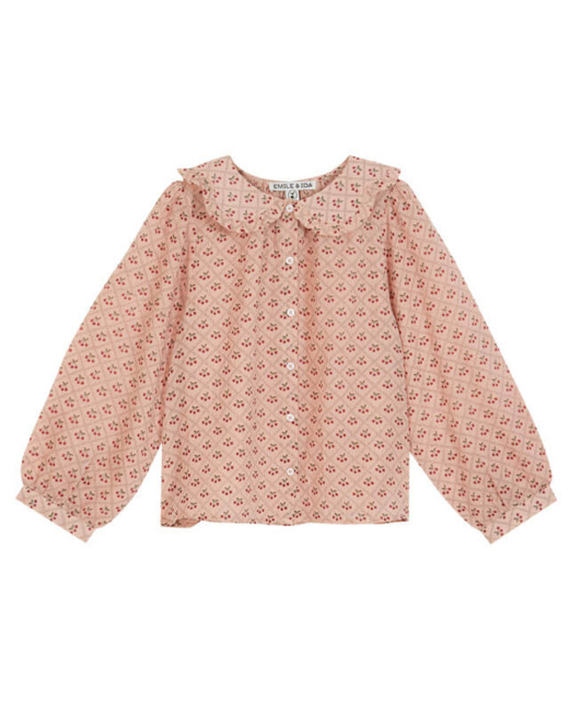 Blouse à col fleuri Cherry