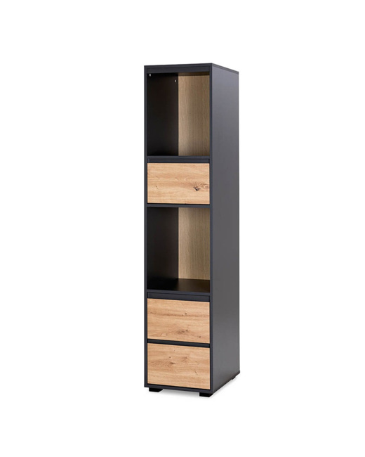 Meuble colonne avec 2 niches de rangement et 3 tiroirs DALIA