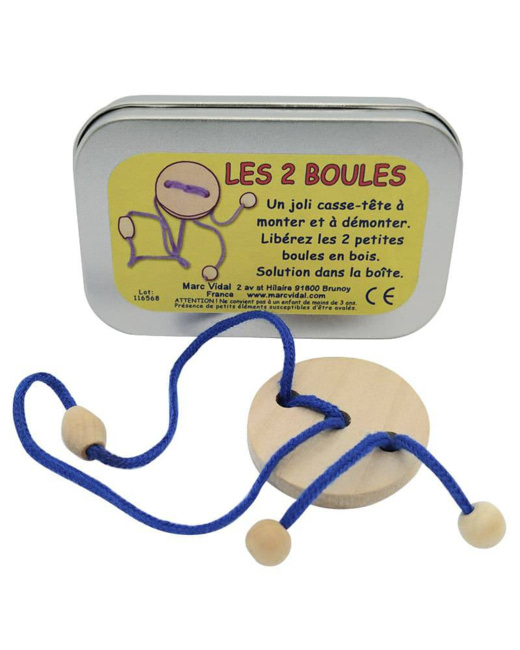 Casse-tête bois - Les 2 billes
