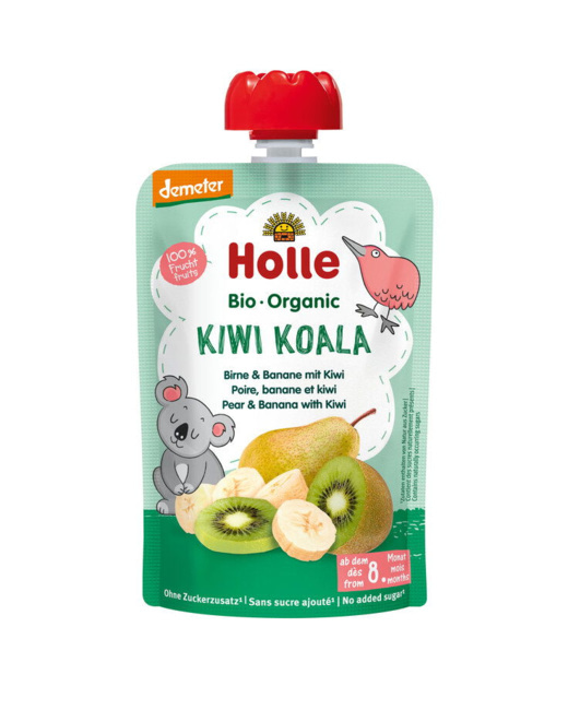 Gourde Kiwi Koala - pêche, abricot, banane et épeautre