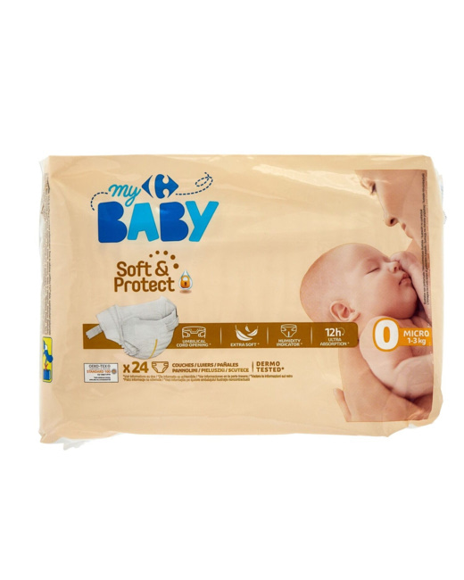 Coton bébé bio doux maxi CARREFOUR BABY : le paquet de 60 à Prix Carrefour