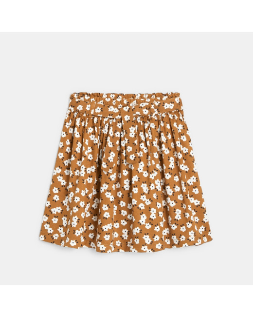 Jupe courte imprimée marron fille