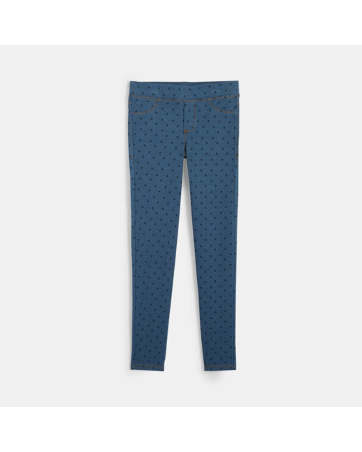 Jegging imprimé bleu fille