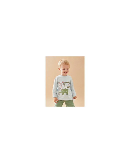 T-shirt longues manches imprimé animalier