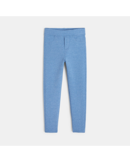 Jeggings unis bleu fille