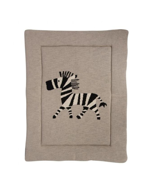 Tapis de parc tricot zèbre
