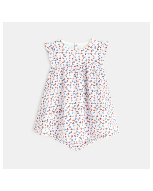 Robe fleurie seersucker et bloomer