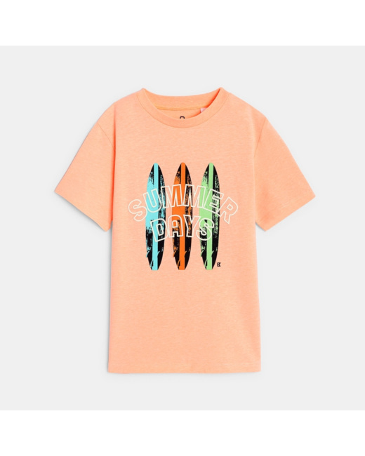 T-shirt manches courtes à motif orange garçon