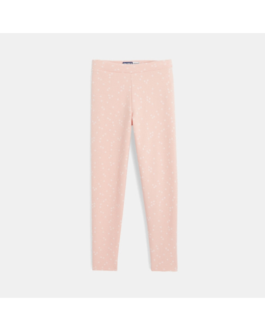 Legging chaud imprimé étoiles rose fille