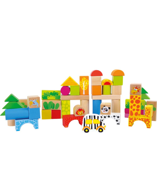 Blocs de construction en bois Zoo