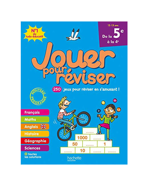 Jouer pour réviser - De la 5e à la 4e - Cahier de vacances 2023