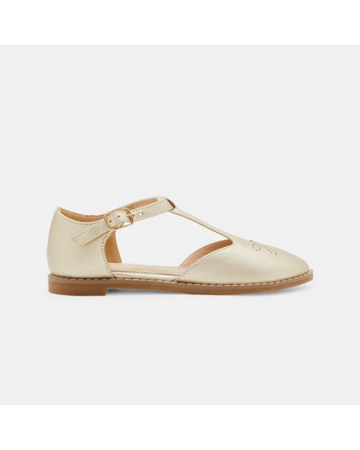 Ballerines irisées forme Salomé jaunes fille