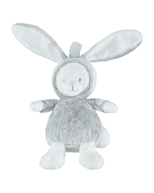 Peluche en velours et sherpa forme lapin