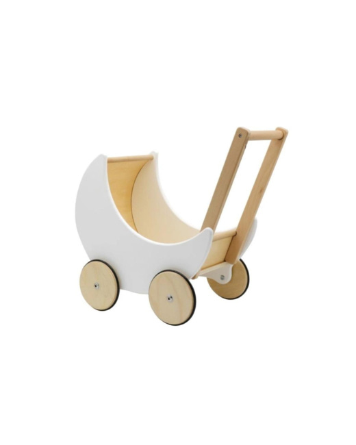 Poussette en bois pour poupées