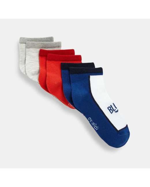 Socquettes (lot de 3 paires) bleu garçon